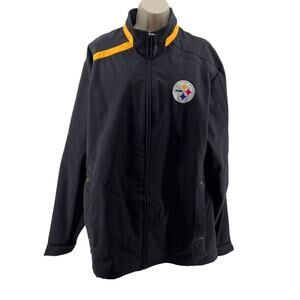 Reebok NFL Pittsburgh Steelers Soft Shell Jacket Full Zip Mens Large
